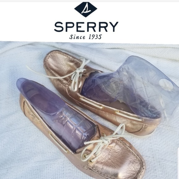 Sperry rosegold leather‎ topside 9.5 - Picture 1 of 8